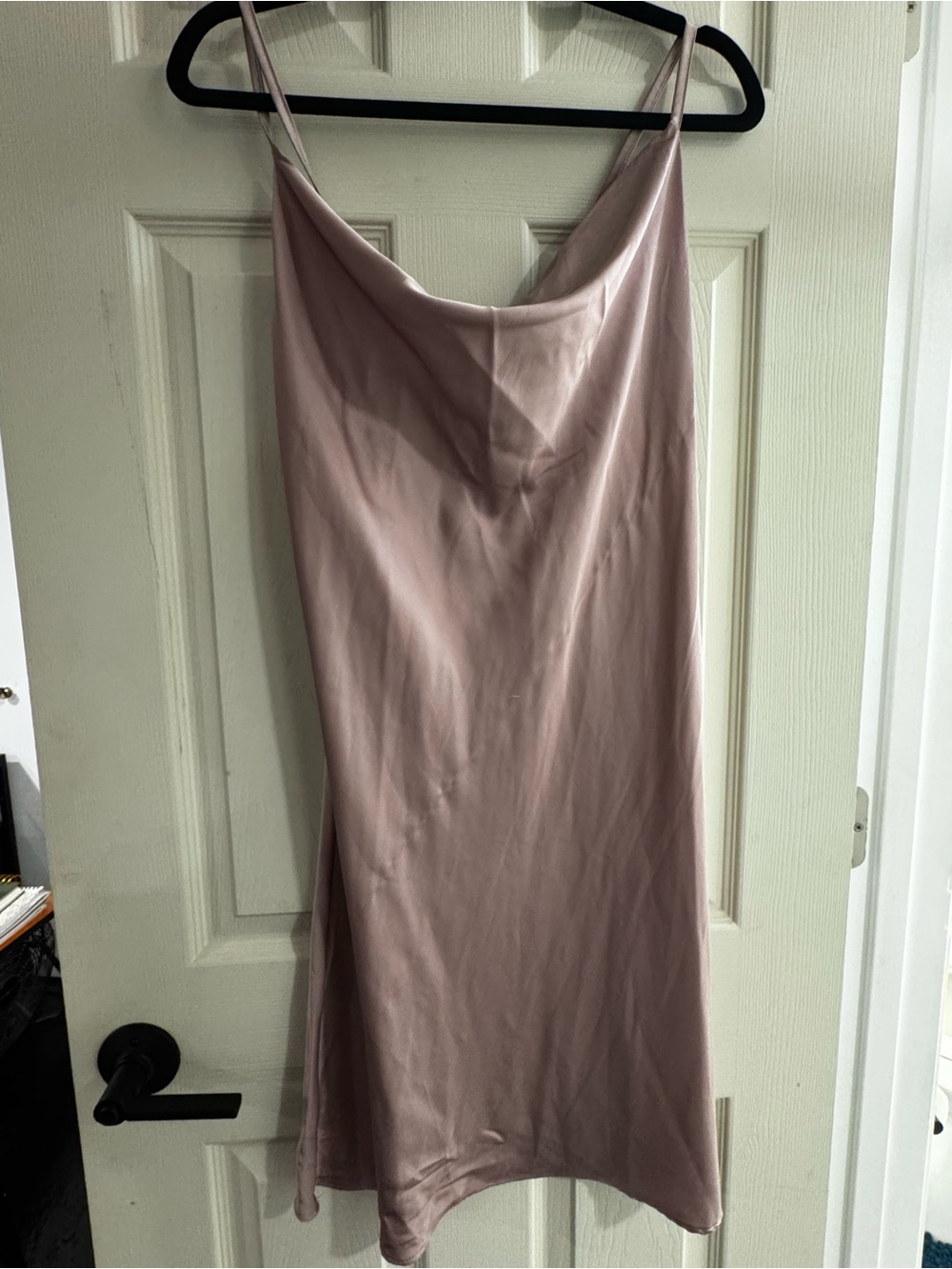 Satin Slip Dress in Dusty Rose